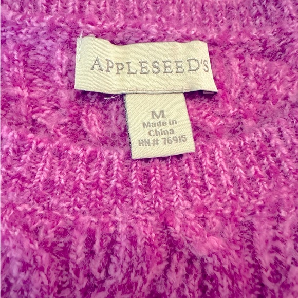 brand: Appleseed's, size M, knitted sweater, pink color. - Picture 7 of 9